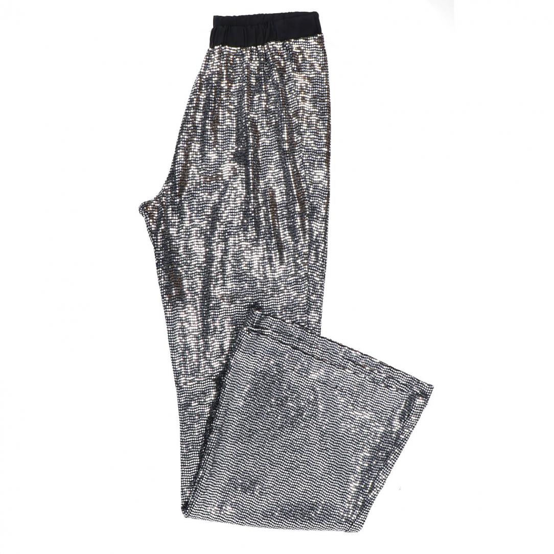 PANTALONE ZAMPA PAILLETTES Argento 1