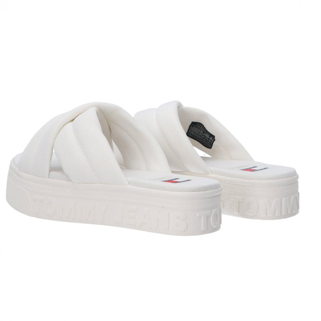 TJW LETTERING FLATFORM SANDAL Bianco 4