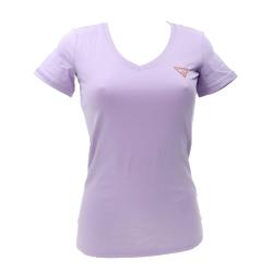 Guess T-shirt T-shirt SS VN MINI TRIANGLE TEE Lilla