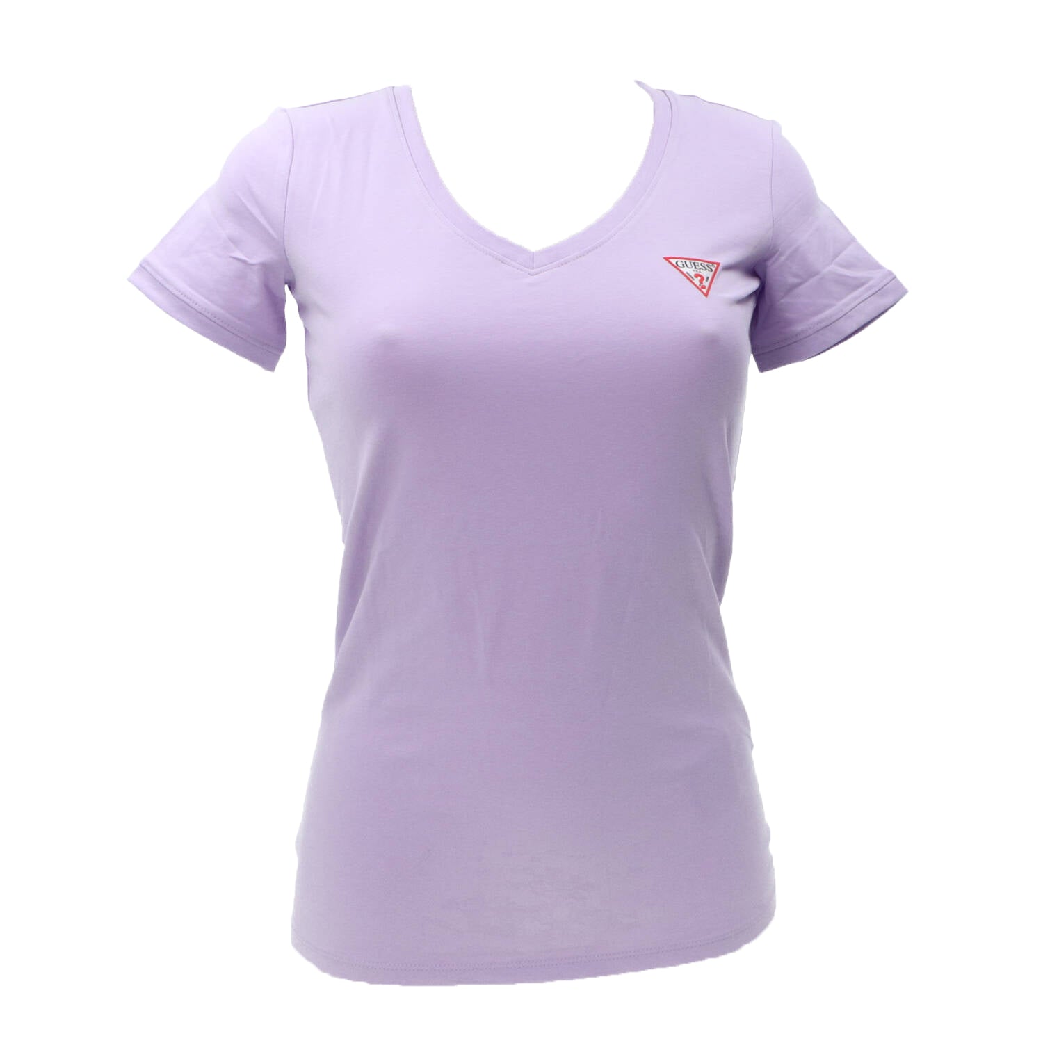 Guess T-shirt T-shirt SS VN MINI TRIANGLE TEE Lilla