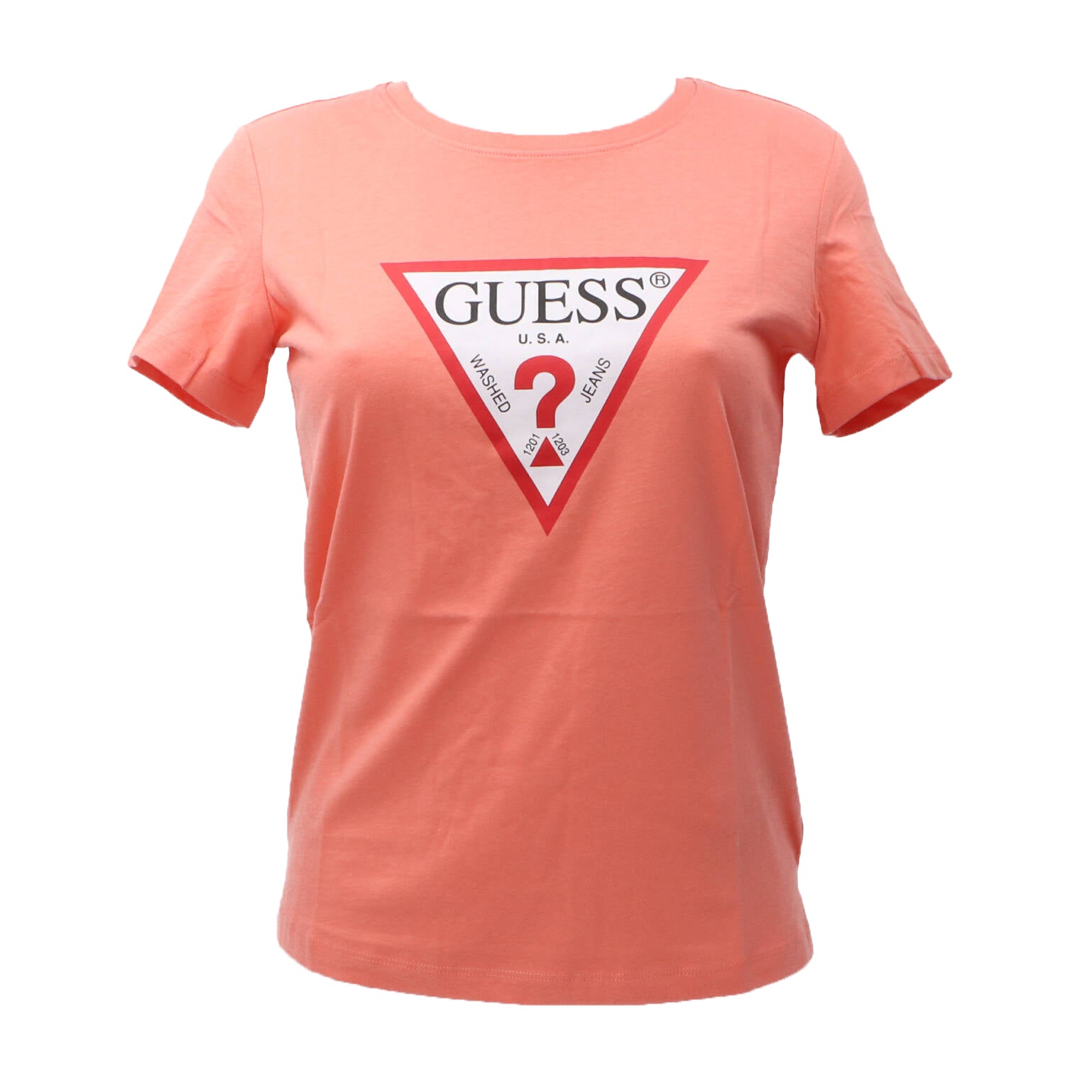 Guess T-shirt T-shirt SS CN ORIGINAL TEE Arancione Salmone