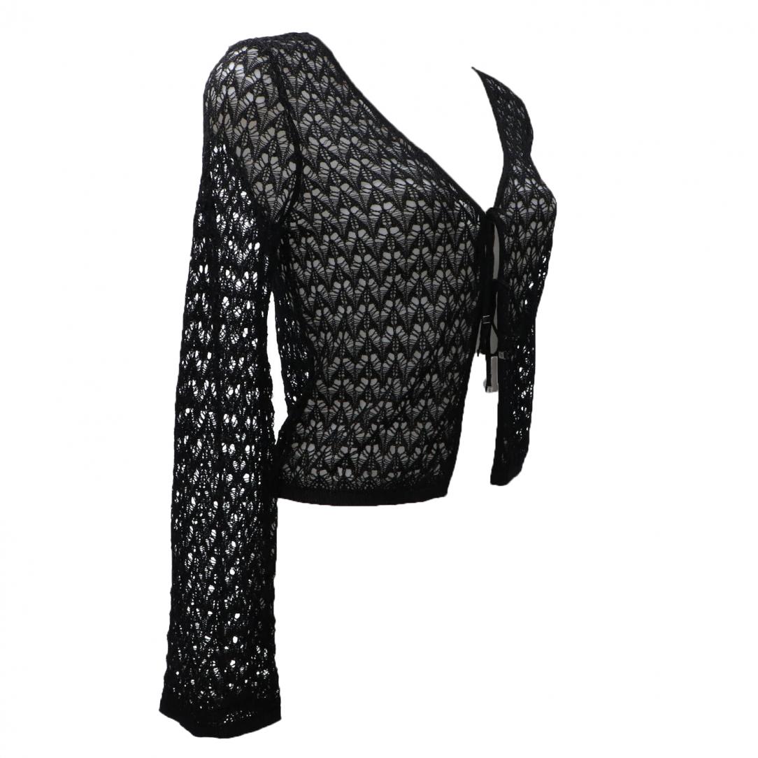 CLARISSA LS CARDI SWTR Nero 2