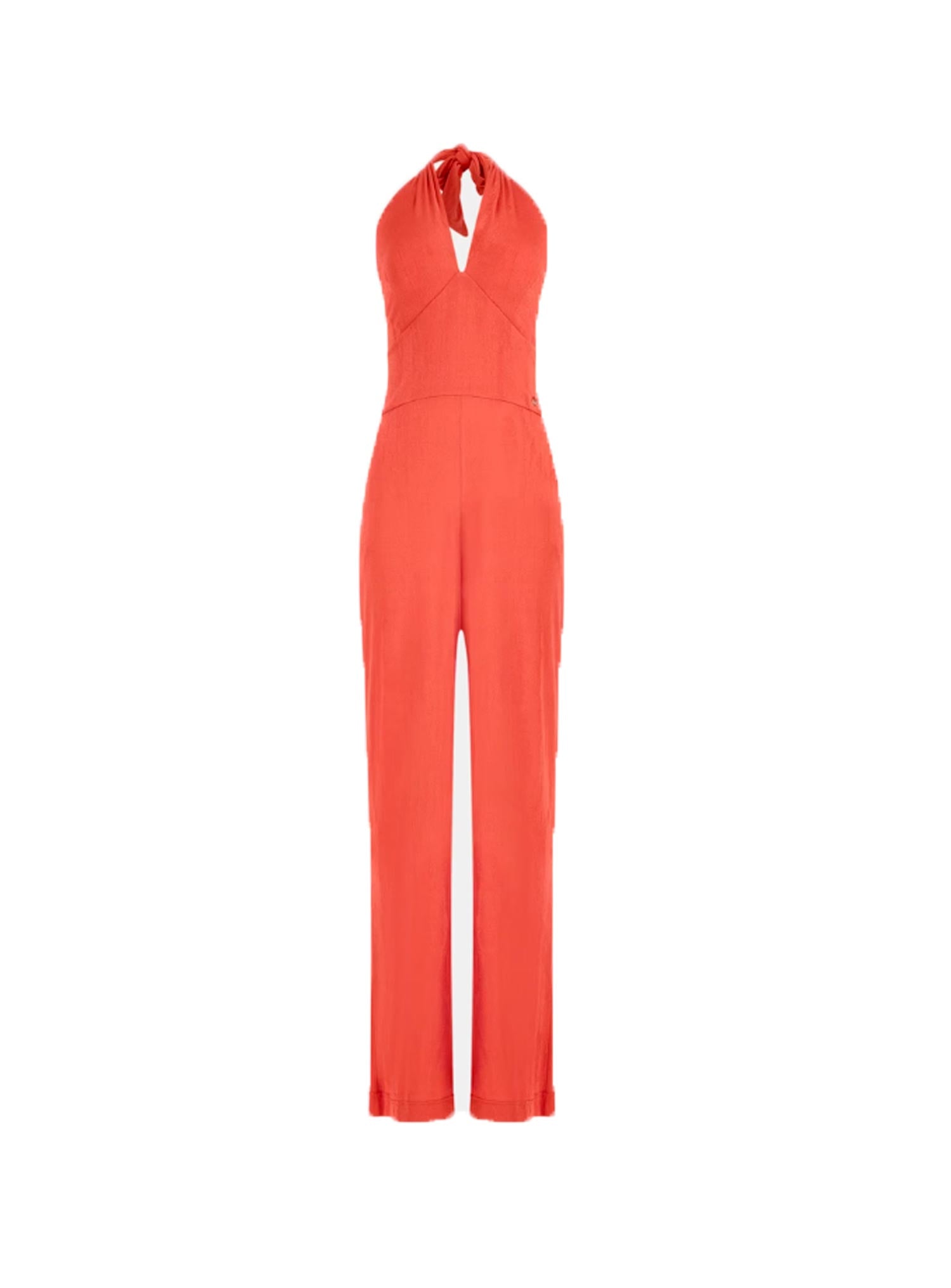 Guess Tute Tute EMILY SHINY RIB OVERALL Rosso Corallo