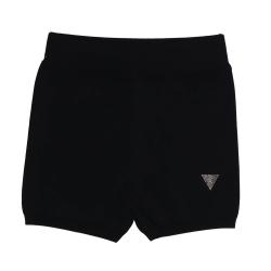Guess Pantaloncini Pantaloncini Alexia Short logo strass W4GZ25Z3F40 Nero