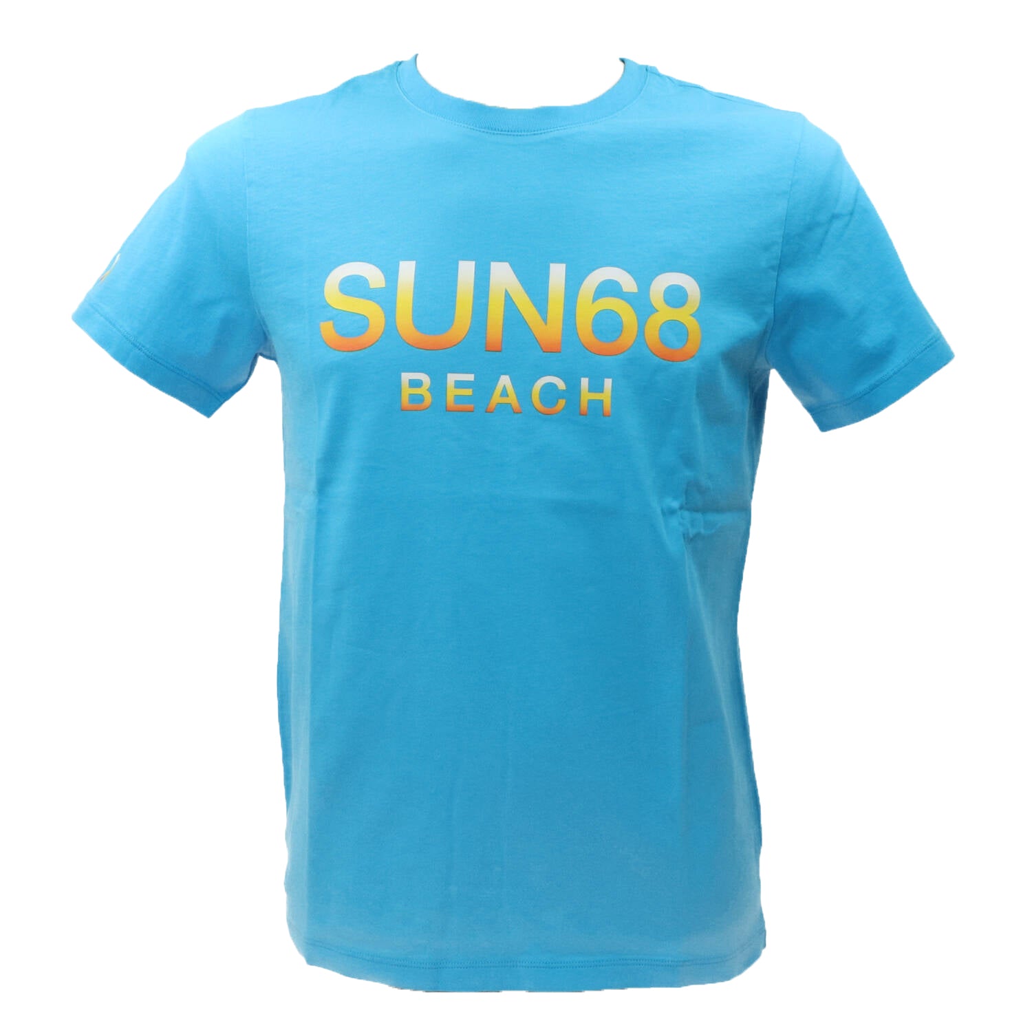 Sun 68 T-shirt T-shirt T34141 BEACH BIG LOGO S/S Azzurro