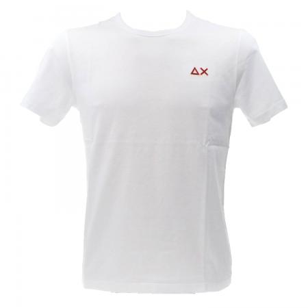 T Shirt Uomo T34140 BEACH LOGO S/S Bianco