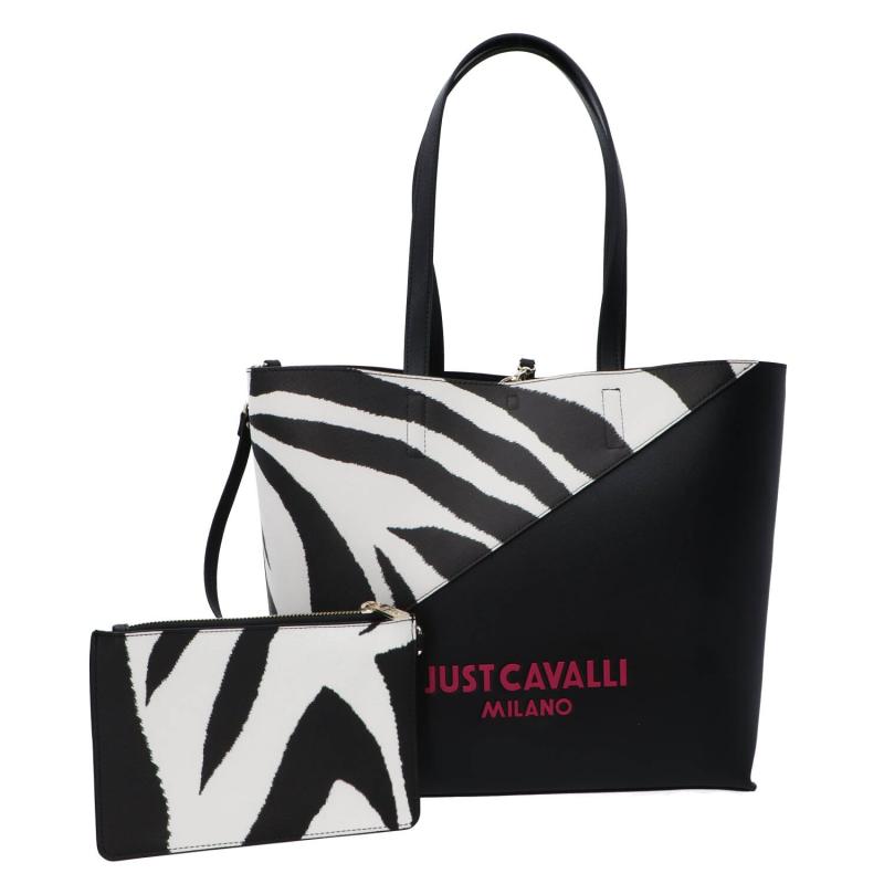 Just Cavalli Shopper Shopper Range U Basic Shopper Bianco Nero