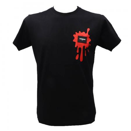 T Shirt Uomo SHIRT ART SPLASH Nero Rosso