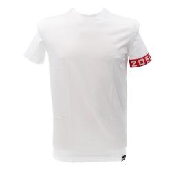 Dsquared2 T-shirt T-shirt D9M3S5130 ROUND NECK T-SHIRT Bianco Rosso