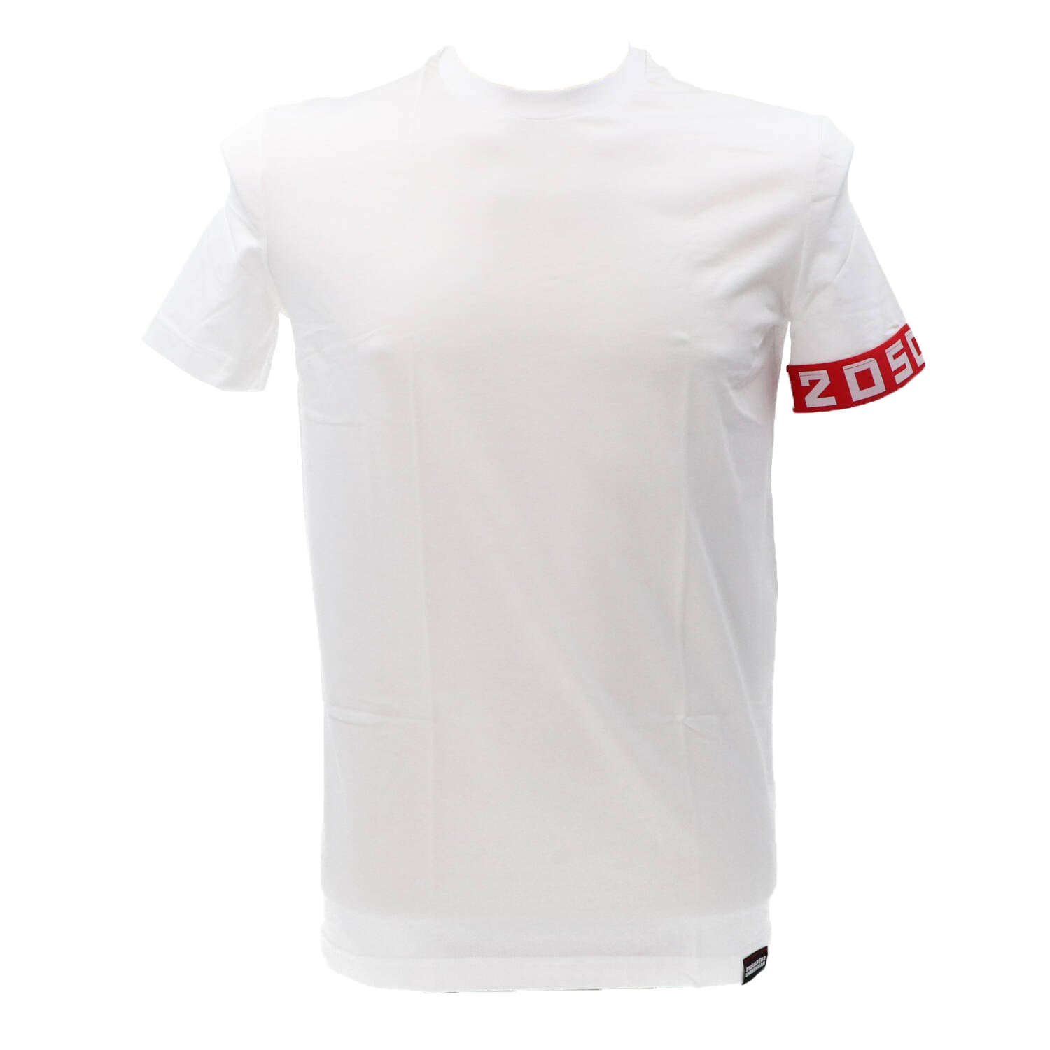 Dsquared2 T-shirt T-shirt D9M3S5130 ROUND NECK T-SHIRT Bianco Rosso