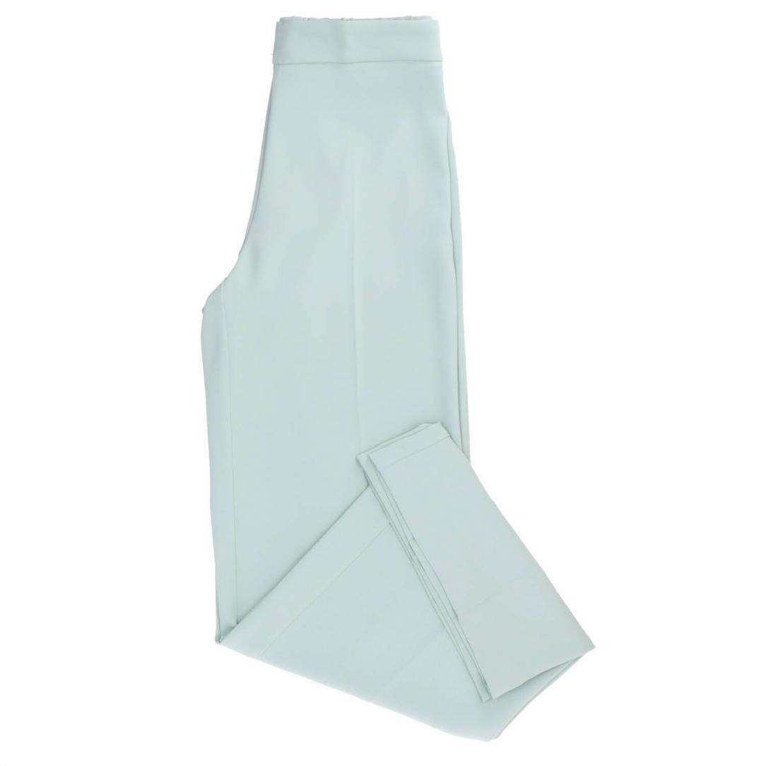 L035 PANTALONE FLUIDO CREP Verde Acqua 1