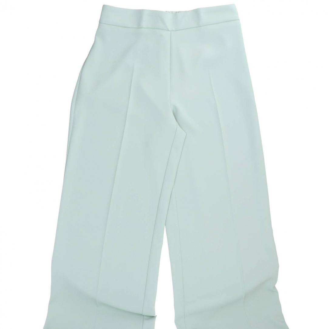 L035 PANTALONE FLUIDO CREP Verde Acqua 2