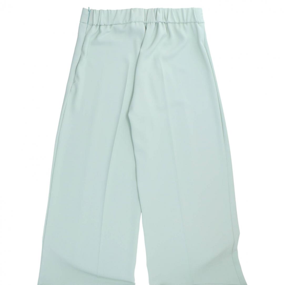 L035 PANTALONE FLUIDO CREP Verde Acqua 3