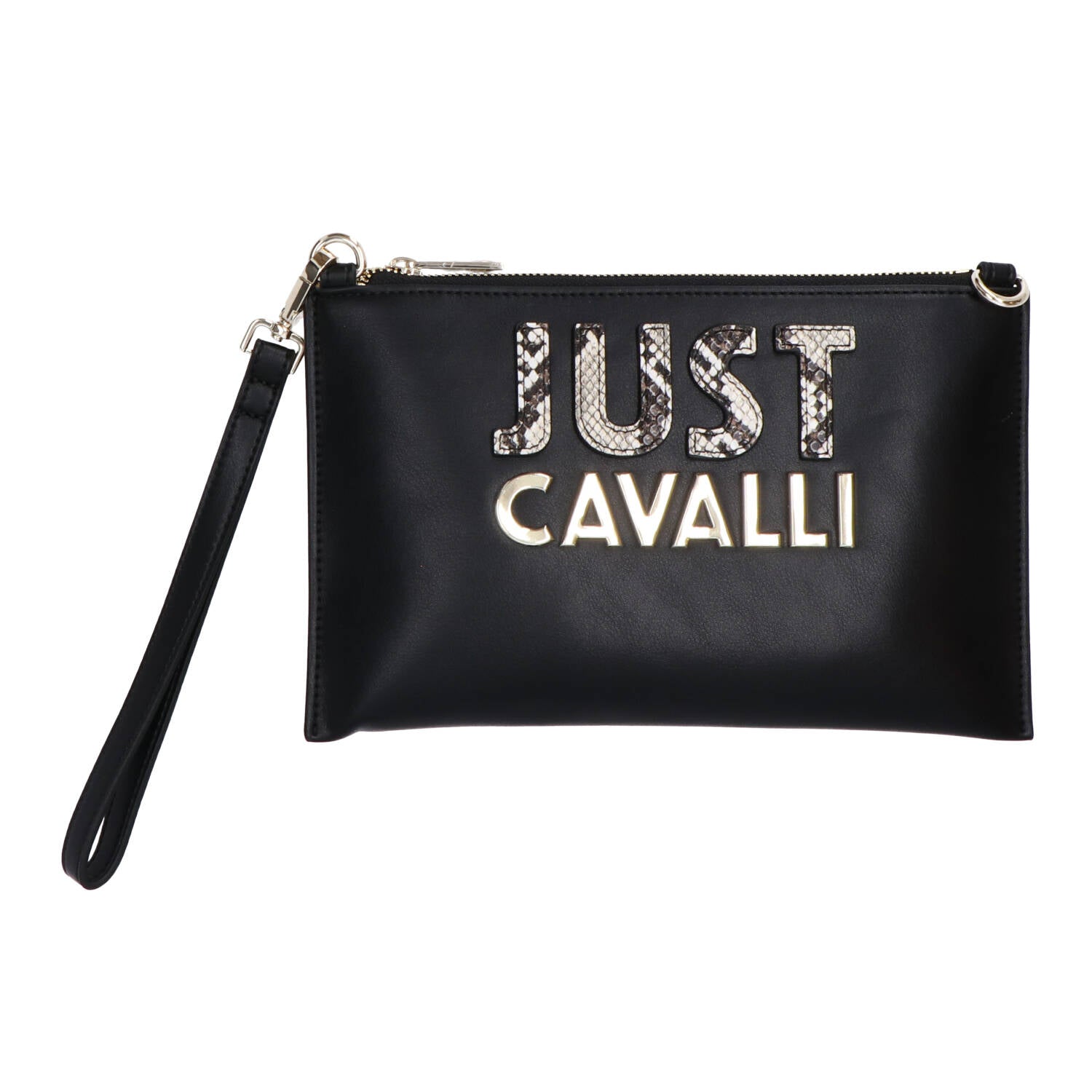 Just Cavalli Pochette Pochette Range C cut out logo piton Nero
