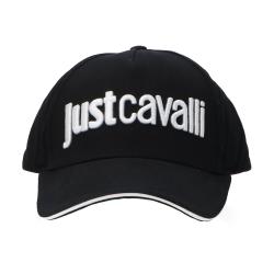 Just Cavalli Cappellini Cappellini BASEBALL CAP LOGO EMBRODERY Nero Bianco