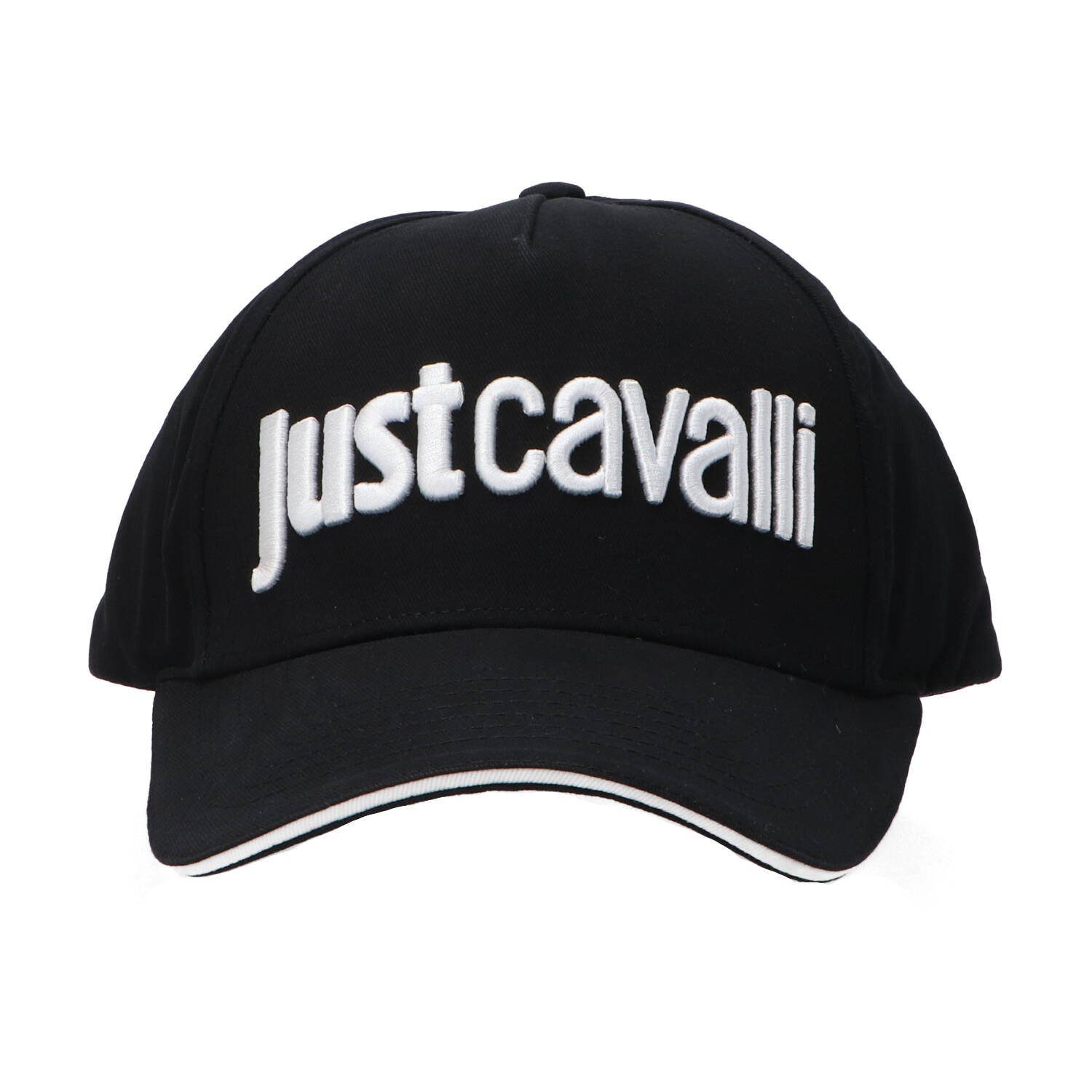 Just Cavalli Cappellini Cappellini BASEBALL CAP LOGO EMBRODERY Nero Bianco