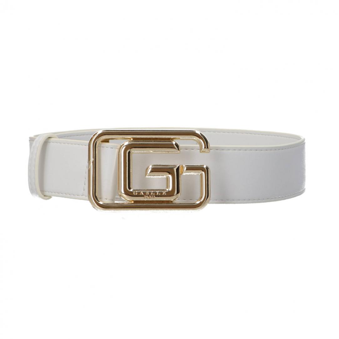 GAACW00192 Regular belt fibbia maxi G Bianco 1