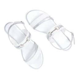 Sandali PPJ291 Ecopelle f.do gomma Bianco