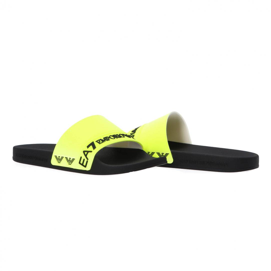 Ea7 pool slide XCp011 Giallo fluo 3