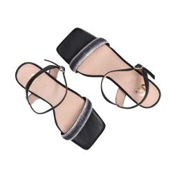 Sandali GY375 elegance strass Nero