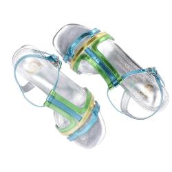 Sandali GD43 multicolor laminato Argento
