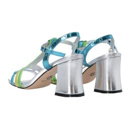 Sandali GD43 multicolor laminato Argento