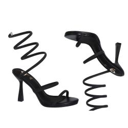 Sandali GP602 molla glitter Nero