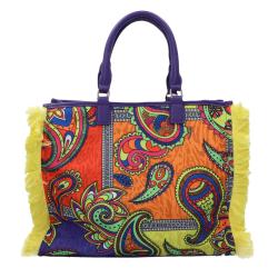 Borse a spalla Promo cartapaglia ricamo FGAW3723 Multicolore