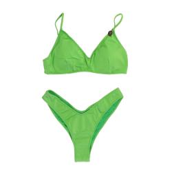4giveness Costume Costume BIKINI TOP E SLIP SHINY 3622 Verde