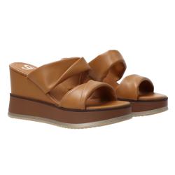 Sandali GU249 zeppa Cuoio