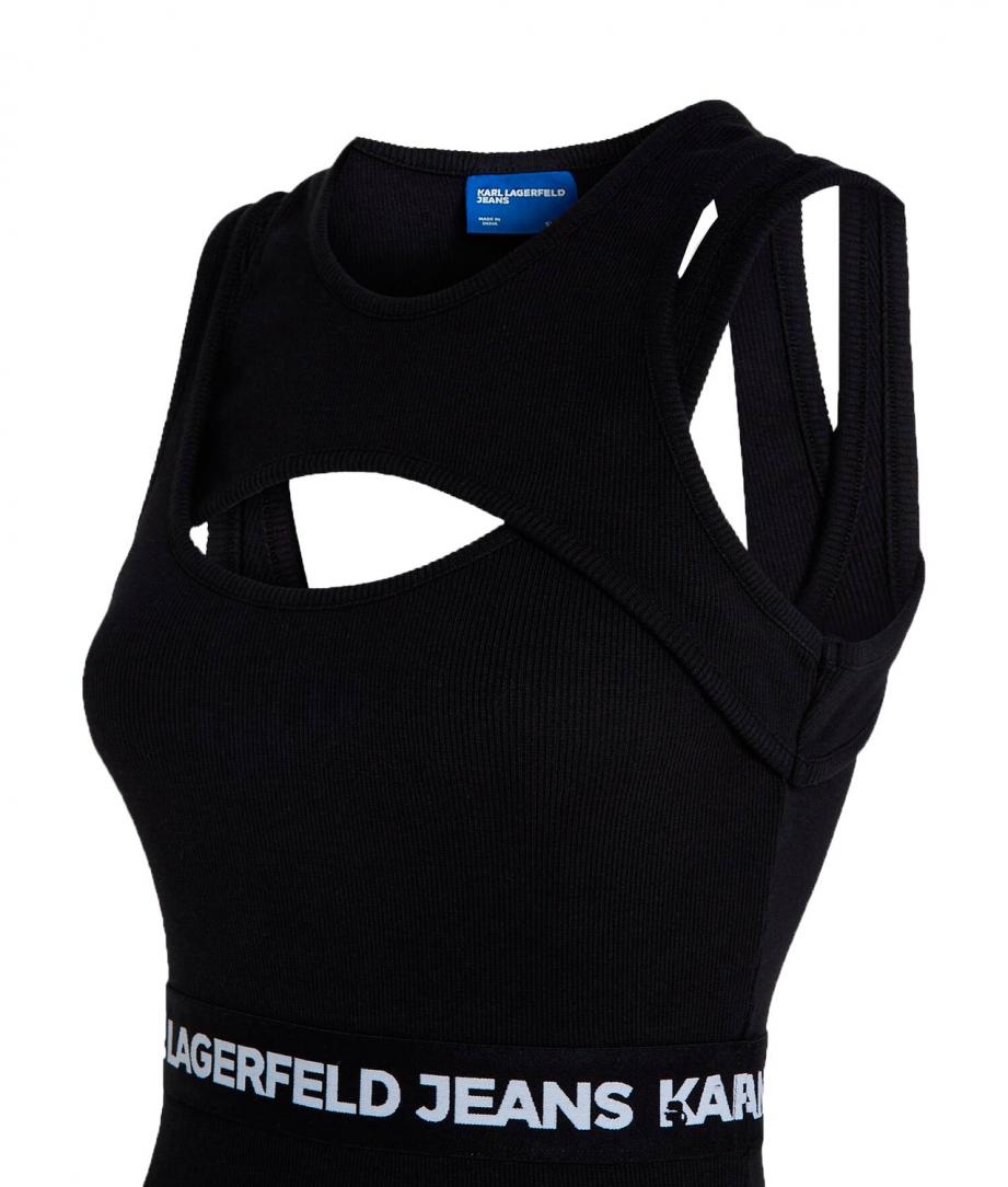 KJL LOGO ELASTIC TANK 241J1303 Nero 2