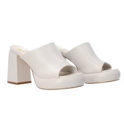Sandali GU241 sabot tacco largo Off white