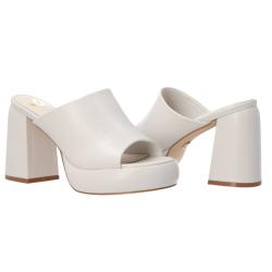 Sandali GU241 sabot tacco largo Off white