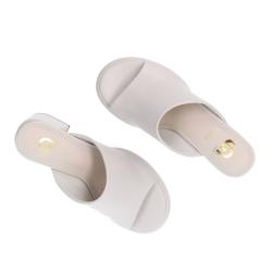 Sandali GU241 sabot tacco largo Off white