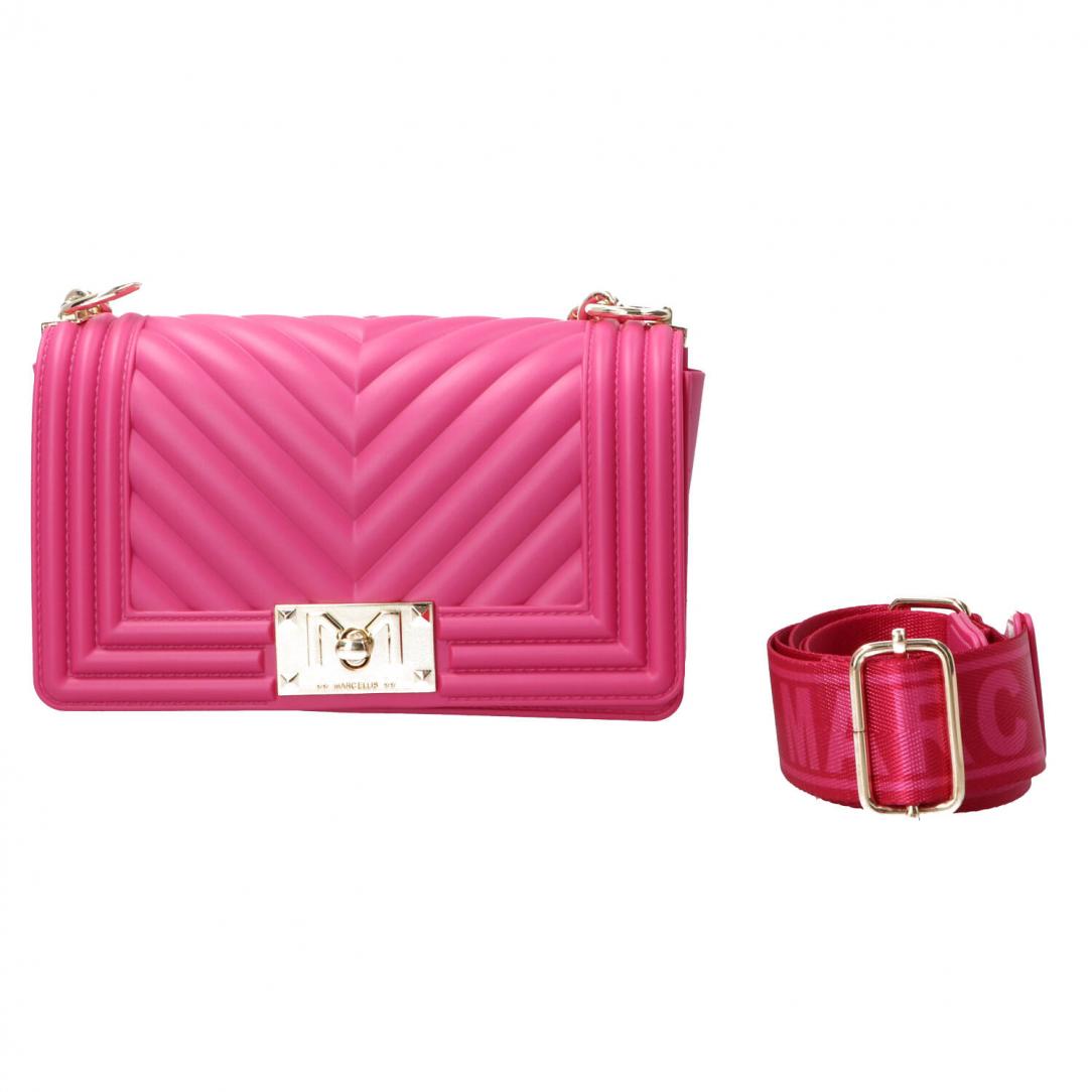 Flat S mahnattan bag mini Fucsia 1