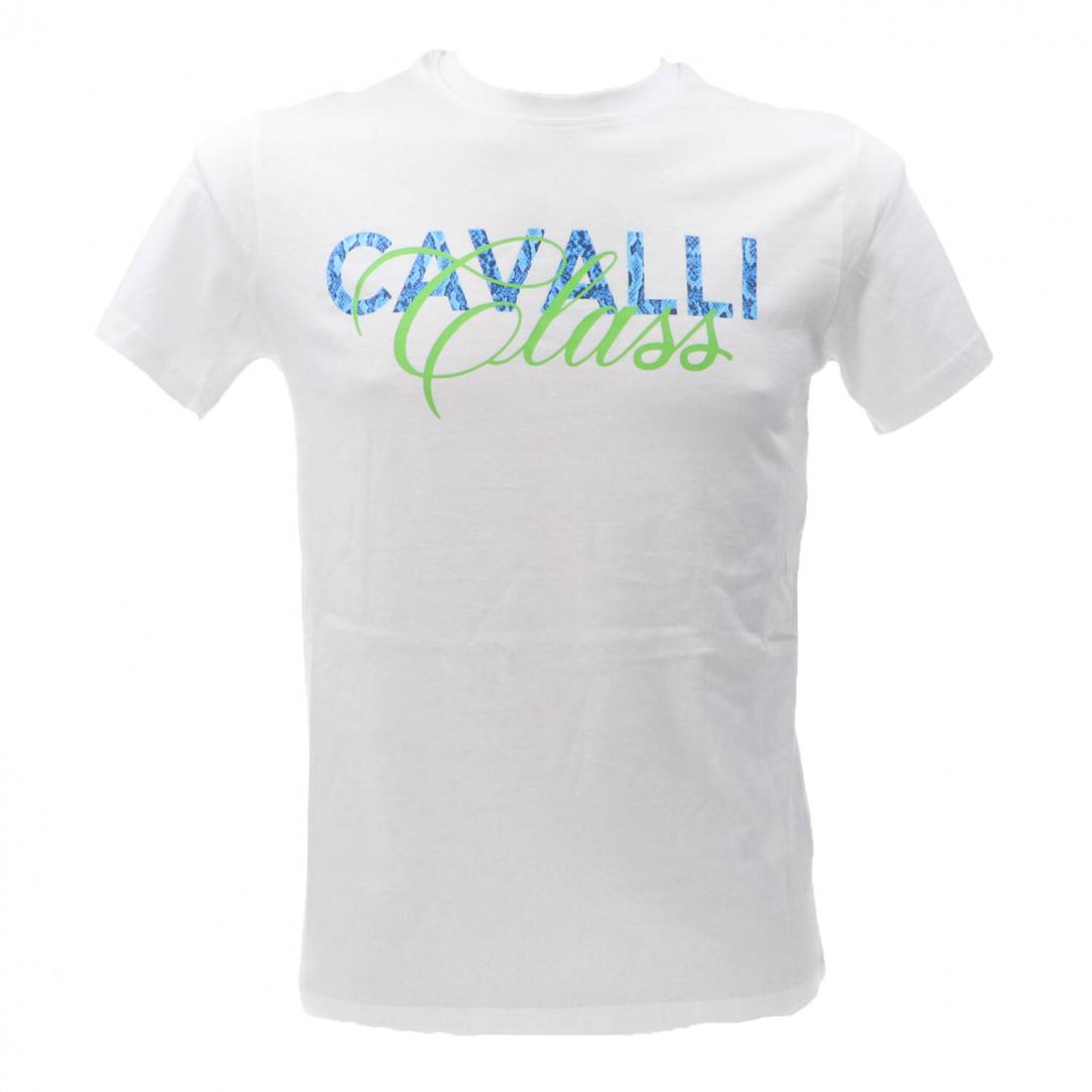 CAVALLI CLASS T-SHIRT Bianco Azzurro 1