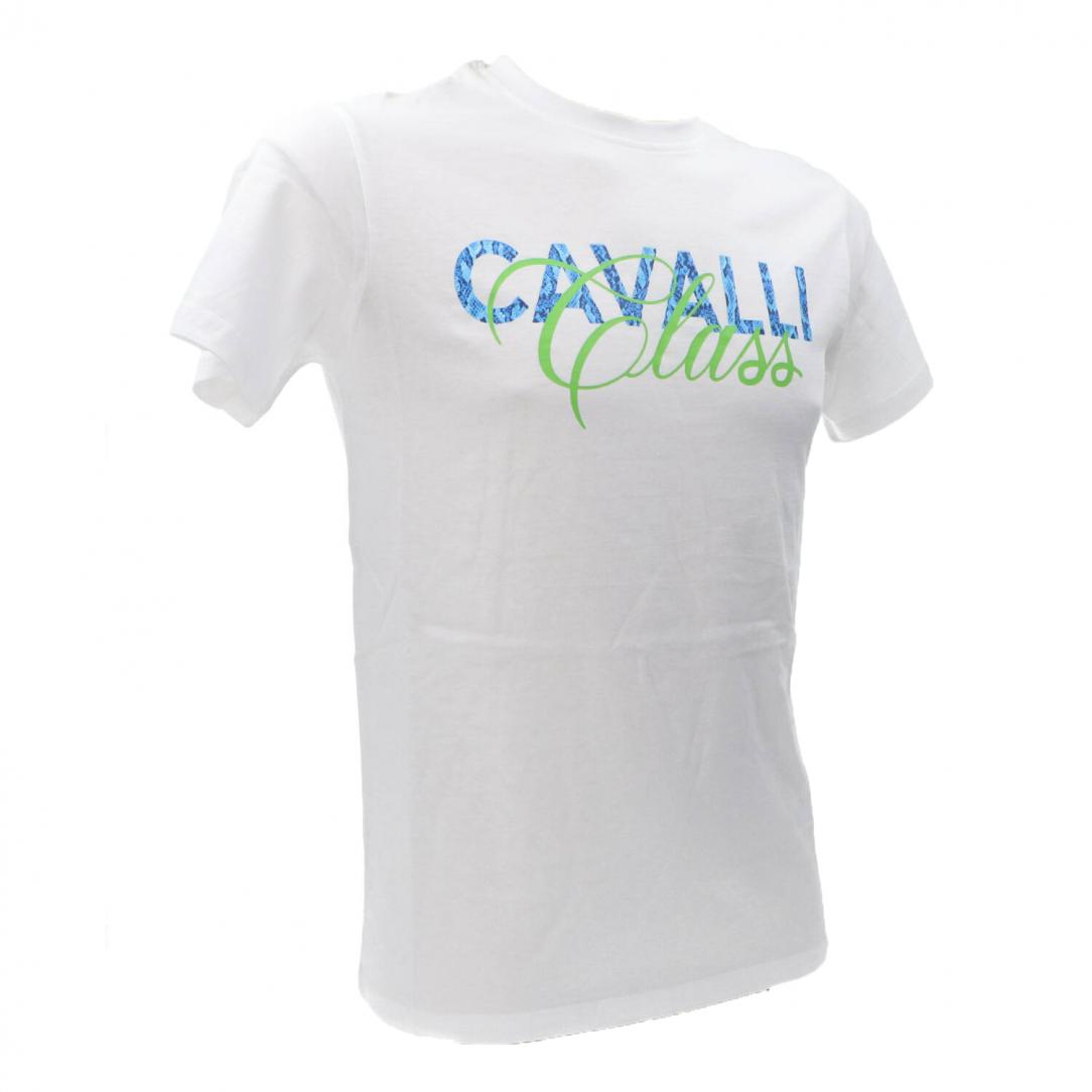 CAVALLI CLASS T-SHIRT Bianco Azzurro 2