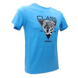 Just Cavalli T-shirt T-shirt CAVALLI CLASS T-SHIRT Azzurro Nero