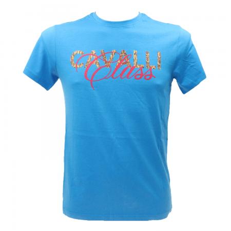 T Shirt Uomo CAVALLI CLASS T-SHIRT Azzurro