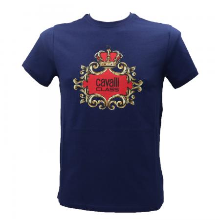T Shirt Uomo CAVALLI CLASS T-SHIRT Blu