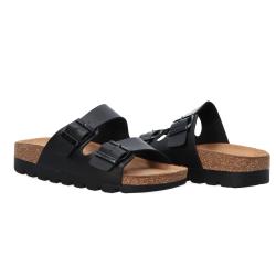 Sandali Berry doppia fibbia platform Nero