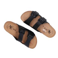 Sandali Berry doppia fibbia platform Nero