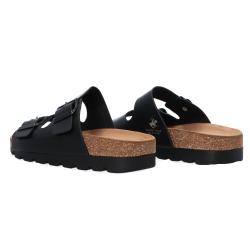 Sandali Berry doppia fibbia platform Nero