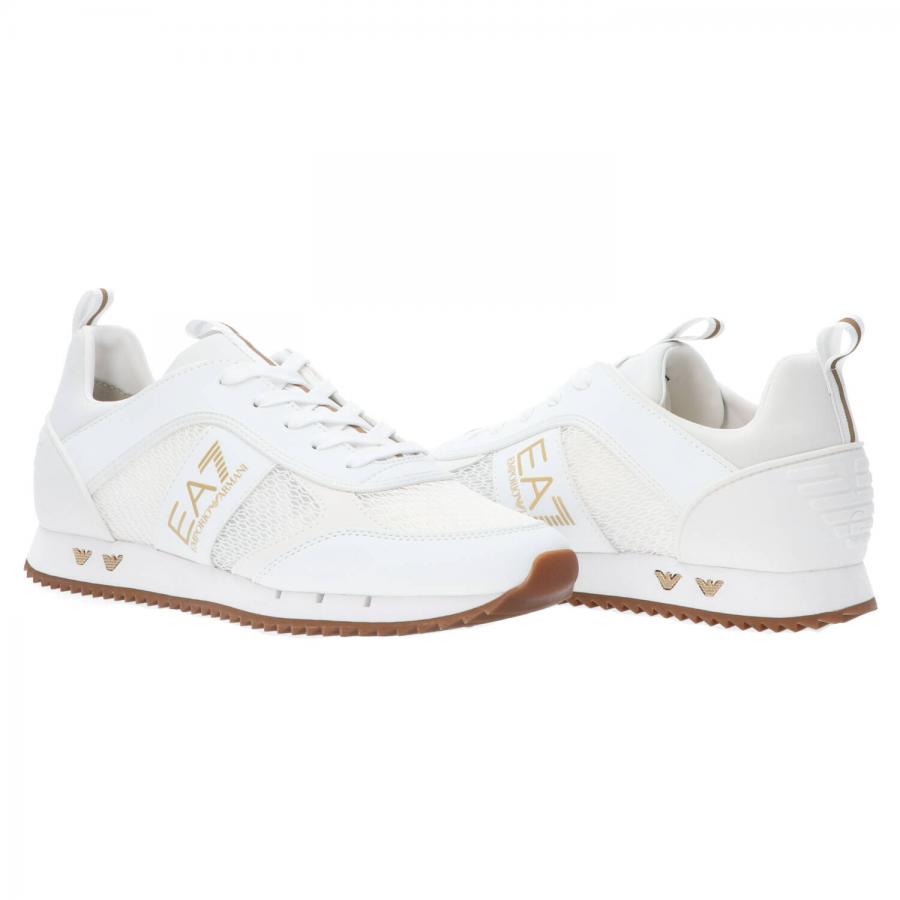 Emporio Armani Sneakers Training EA7 Bianco oro