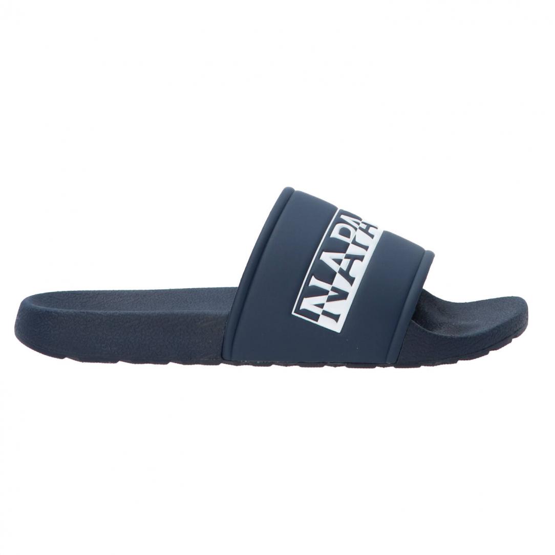 Man beach slipper Blu bianco 1