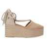 Tommy Hilfiger Sandali Sandali Closed toe linen flatform FW0FW07746 Beige - Foto 1