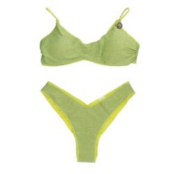 4giveness Costume Costume Bikini top e slip FGBW3582 Verde