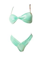 4giveness Costume Costume Bikini fascia slip FGBW3748 Verde Acqua
