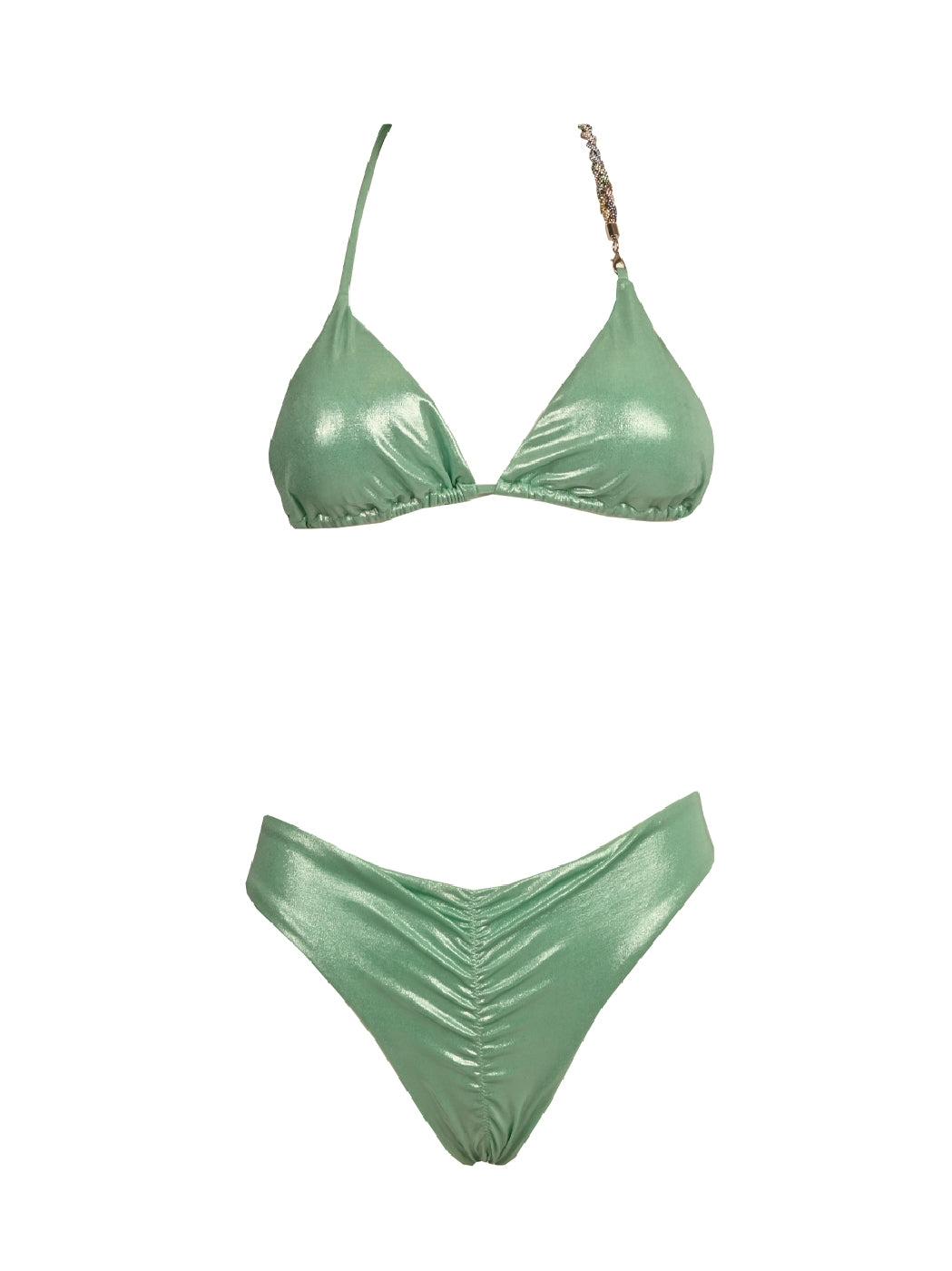 4giveness Costume Costume Bikini triangolo e slip FGBW3747 Verde Acqua
