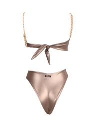 Costume Bikini fascia slip FGBW3759 Marrone Bronzo